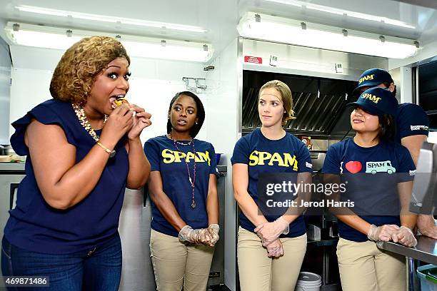 Sunny Anderson hosts the Kick-Off of the SPAMERICAN National Food Truck Tour on Wednesday, April 15th, 2015 in Los Angeles, California.