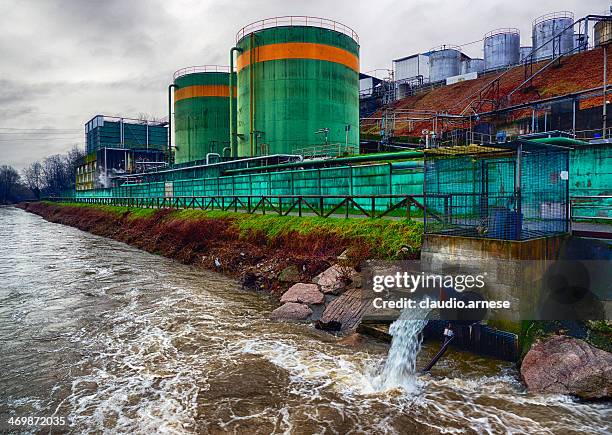 industrial waste. color image - river pollution stock pictures, royalty-free photos & images