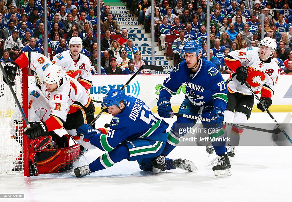 Calgary Flames v Vancouver Canucks - Game One