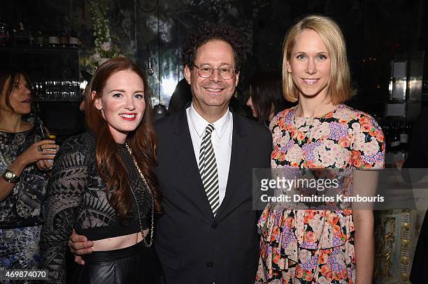 Bettina Prentice, Adam Weinberg and Indre Rockefeller attend the 2015 Tiffany Blue Book dinner on April 15, 2015 in New York City.