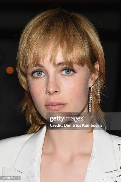 Model Edie Campbell attends the 2015 Tiffany Blue Book dinner on April 15, 2015 in New York City.