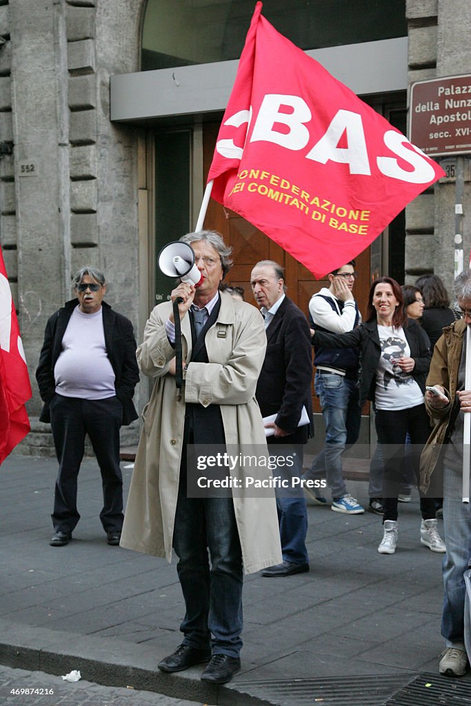 The Democratic Party, held a garrison of protest with flash-...