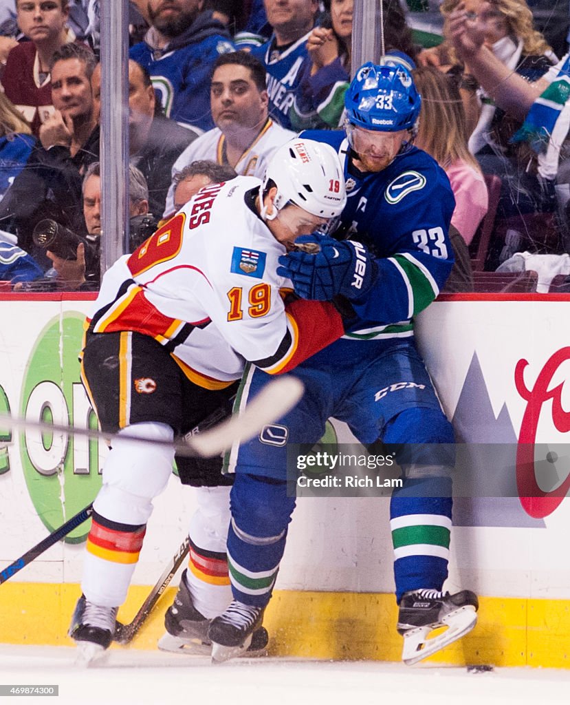 Calgary Flames v Vancouver Canucks - Game One