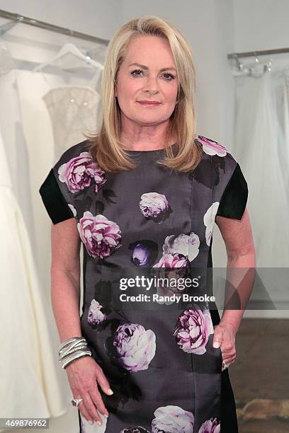 Designer Pamella Rowland poses at the Pamella Roland Bridal Spring 2016 Presentation on April 15, 2015 in New York City.