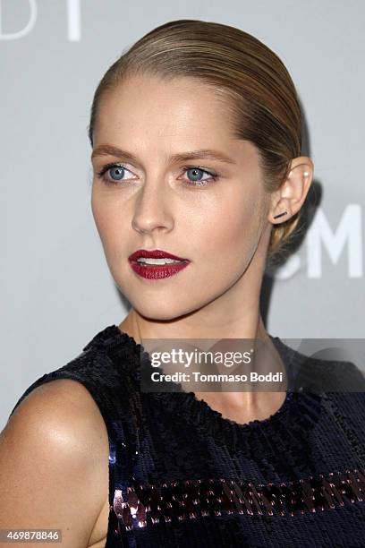 Actress Teresa Palmer attends the Orchard's "DIOR & I" Los Angeles premiere held at LACMA on April 15, 2015 in Los Angeles, California.