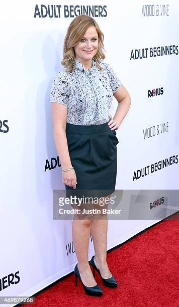 Actress Amy Poehler attends the premiere of RADiUS' "Adult Beginners" at ArcLight Hollywood on April 15, 2015 in Hollywood, California.