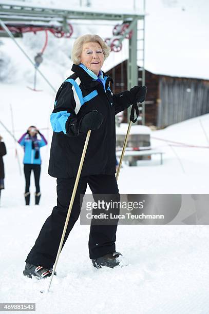 Princess Beatrix of The Netherlands attends the annual winter photocall on February 17, 2014 in Lech, Austria.