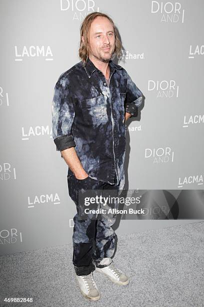 Sterling Ruby attends the Premiere Of The Orchard's "DIOR & I" - Arrivals at LACMA on April 15, 2015 in Los Angeles, California.