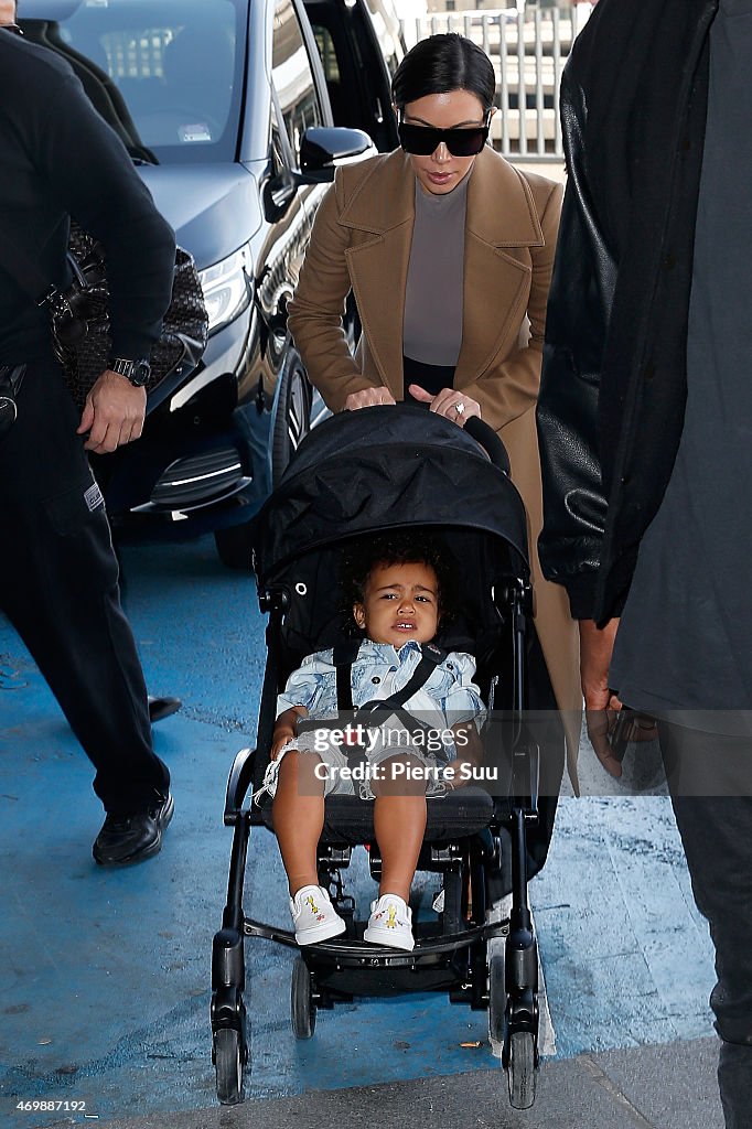 Celebrity Sightings In Paris - April 16, 2015