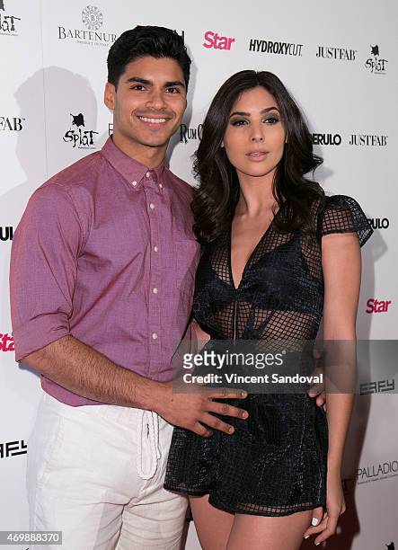 Actors Marlon Aquino and Camila Banus attend Hollywood Rocks! Presents Jason Derulo listening party for "Everything Is 4" at The Argyle on April 15,...