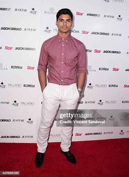 Actor Marlon Aquino attends Hollywood Rocks! Presents Jason Derulo listening party for "Everything Is 4" at The Argyle on April 15, 2015 in...