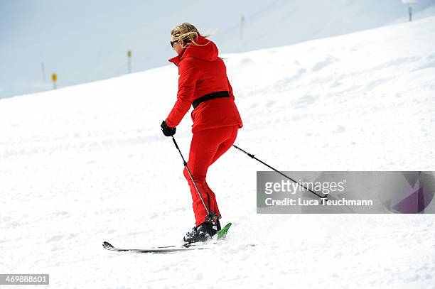 Queen Maxima of the Netherlands attends the annual winter photocall on February 17, 2014 in Lech, Austria.