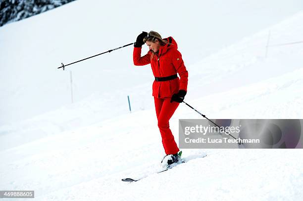 Queen Maxima of the Netherlands attends the annual winter photocall on February 17, 2014 in Lech, Austria.