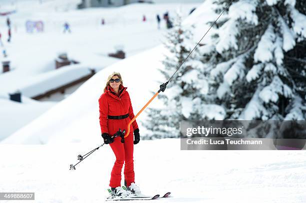 Queen Maxima of the Netherlands attends the annual winter photocall on February 17, 2014 in Lech, Austria.