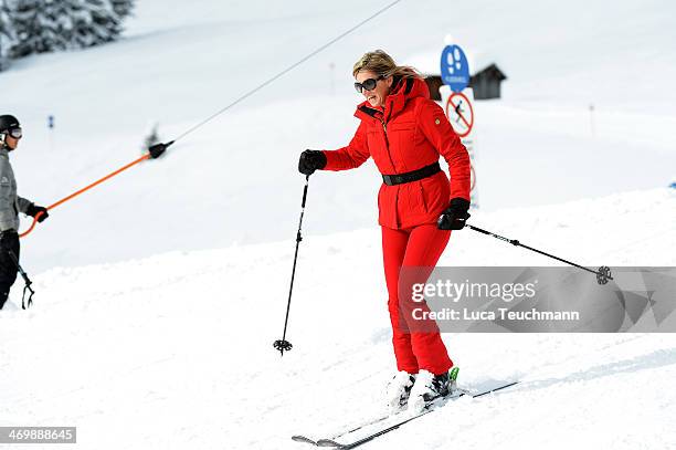 Queen Maxima of the Netherlands attends the annual winter photocall on February 17, 2014 in Lech, Austria.