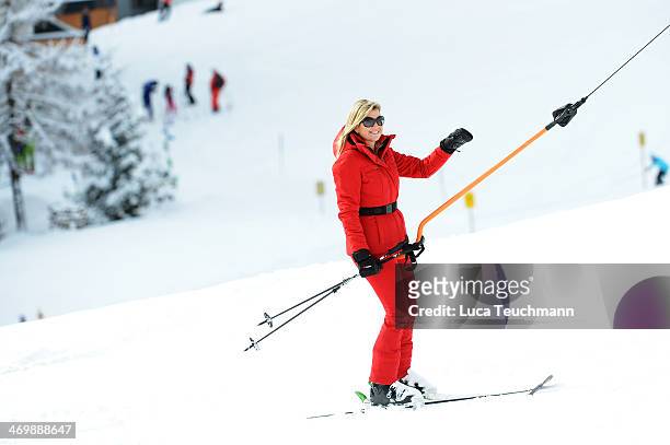 Queen Maxima of the Netherlands attends the annual winter photocall on February 17, 2014 in Lech, Austria.