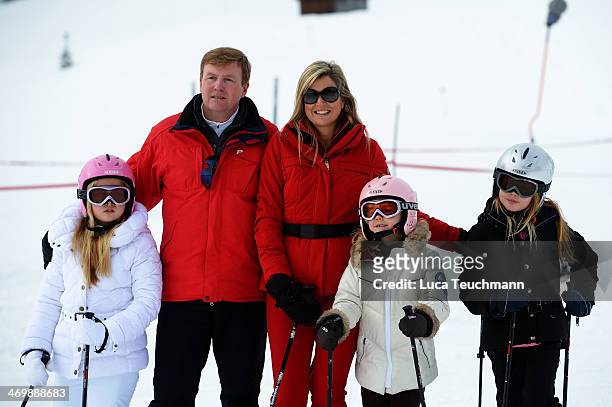 King Willem-Alexander of the Netherlands; Queen Maxima of the Netherlands; Princess Ariane; Princess Alexia and Princess Catharina-Amalia attends the...