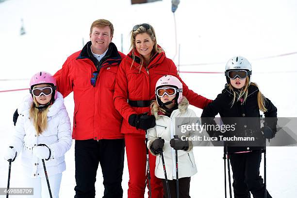 King Willem-Alexander of the Netherlands; Queen Maxima of the Netherlands; Princess Ariane; Princess Alexia and Princess Catharina-Amalia attends the...