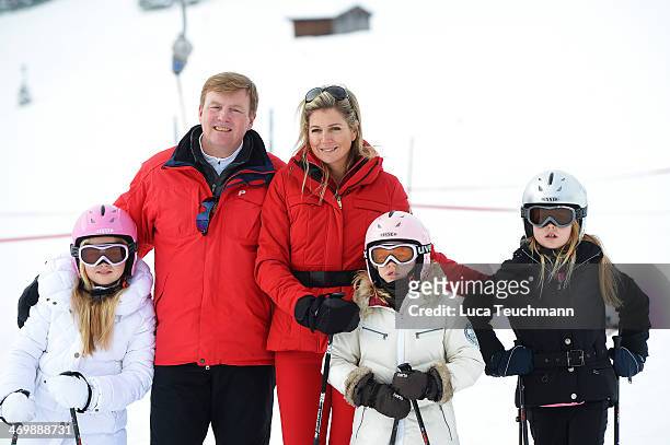 King Willem-Alexander of the Netherlands; Queen Maxima of the Netherlands; Princess Ariane; Princess Alexia and Princess Catharina-Amalia attends the...