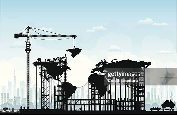 making a new world - urban development stock illustrations