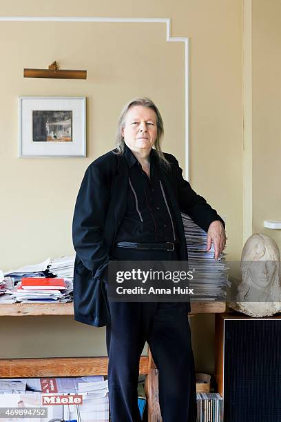 Playwright, screen writer and film director Christopher Hampton is photographed for the Financial Times on September 5, 2014 in London, England.