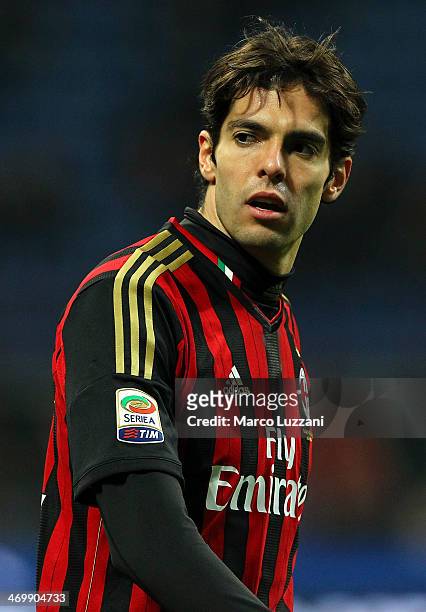 Kaka of AC Milan looks on during the Serie A match between AC Milan and Bologna FC at San Siro Stadium on February 14, 2014 in Milan, Italy.