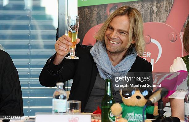 Tim Wilhelm of Muenchener Freiheit attends the Vienna Wiesn 2015 press conference on April 16, 2015 in Vienna, Austria.