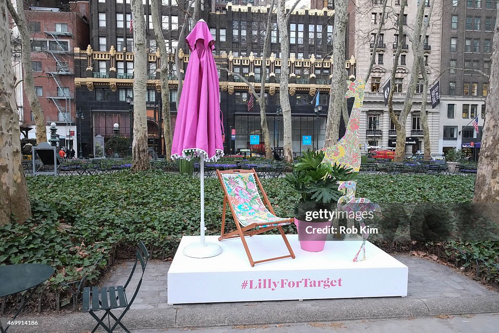 Shoppers Wait On Line For The Opening Of The Lilly Pulitzer For Target Pop Up Shop