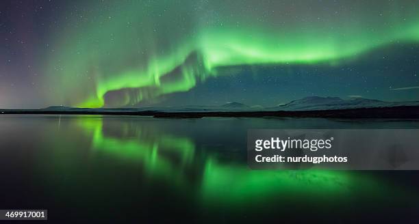 northern lights - thingvellir stock pictures, royalty-free photos & images