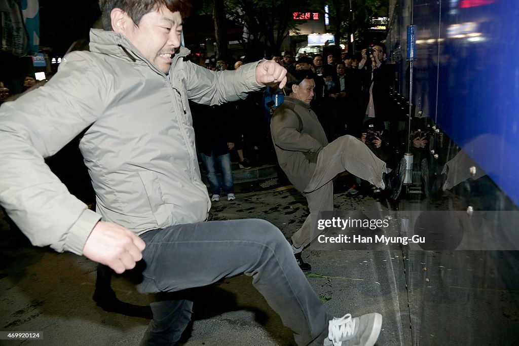 Relatives Of Sewol Victims Protest In Seoul