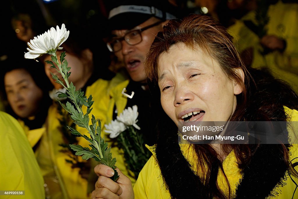 Relatives Of Sewol Victims Protest In Seoul