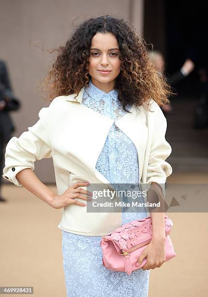 Kangana Ranaut attends the Burberry Prorsum show at London Fashion Week AW14 at on February 17, 2014 in London, England.
