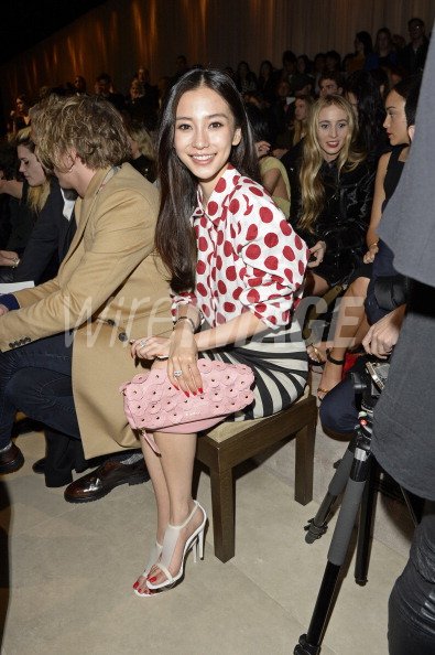 Angelababy attends the front row...