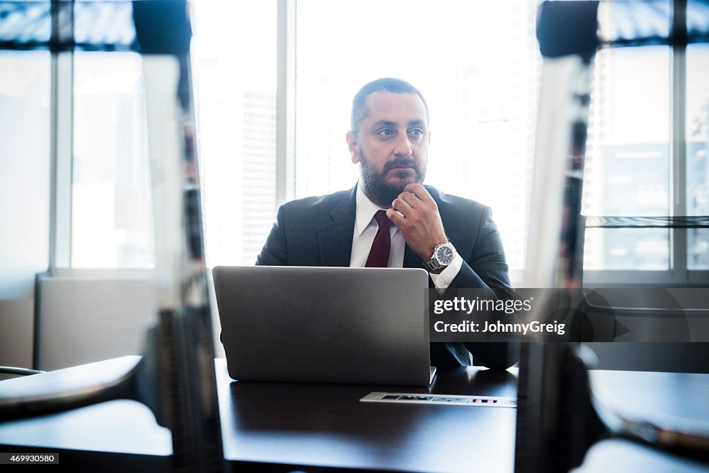 Thoughtful Middle Eastern Businessman