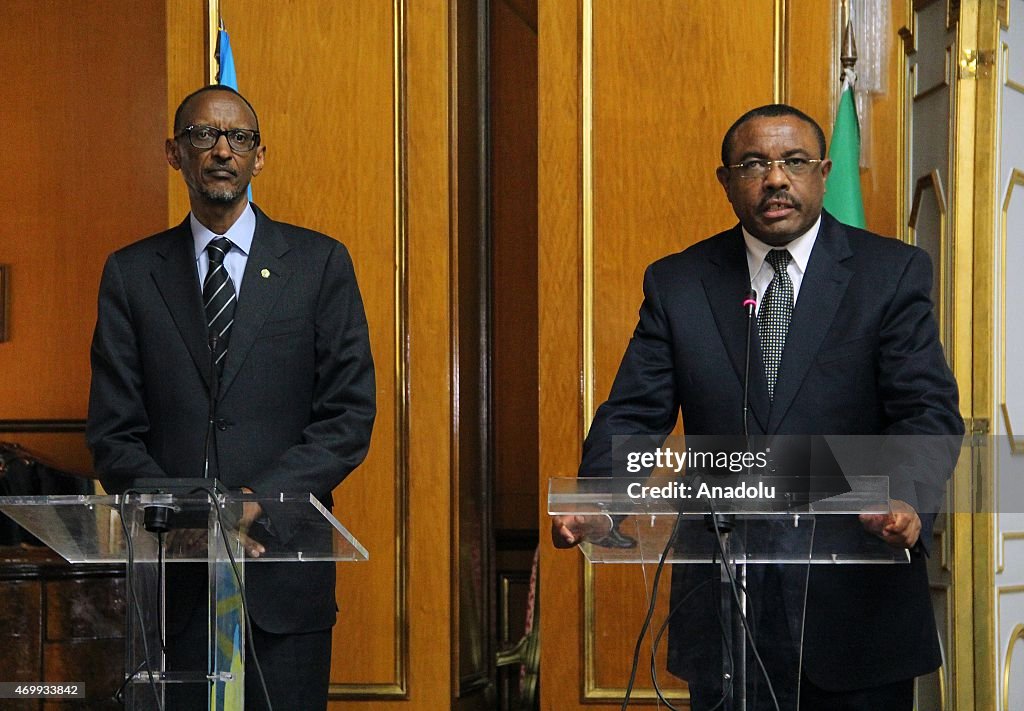 President of Rwanda Paul Kagame in Ethiopia