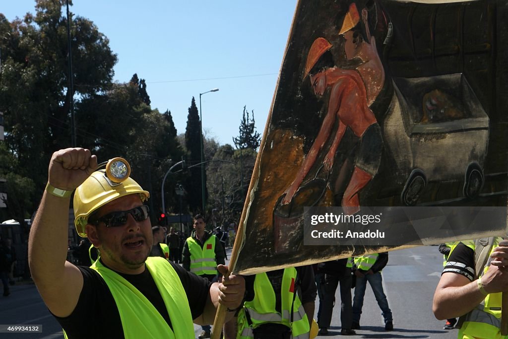 Protest in support of gold mine project in Athens