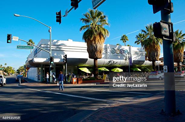 people at famous lulu california bistro, palm springs california, usa - downtown palm springs stock pictures, royalty-free photos & images