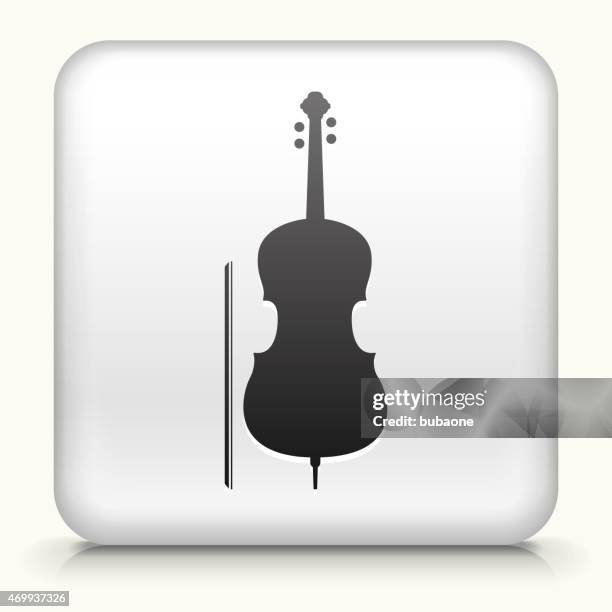 royalty free vector icon button with cello - cello stock illustrations
