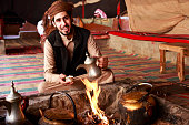 Bedouin man in Wadi Rum tent