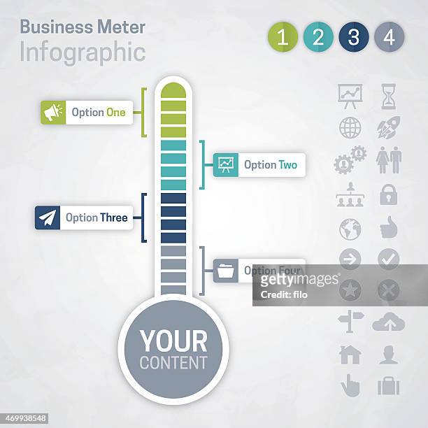 business meter - aspirations stock illustrations