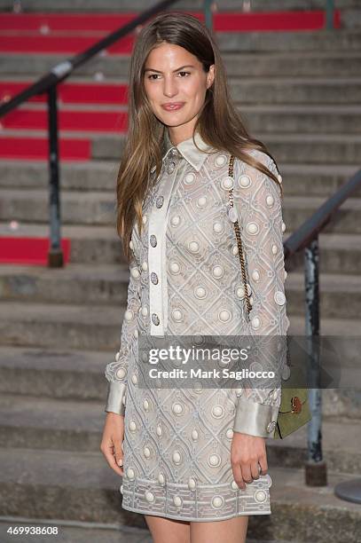 Model Cameron Russell attends the Tribeca Film Festival's Vanity Fair Party at State Supreme Courthouse on April 14, 2015 in New York City.