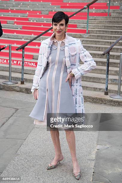 Author Amy Fine Collins attends the Tribeca Film Festival's Vanity Fair Party at State Supreme Courthouse on April 14, 2015 in New York City.