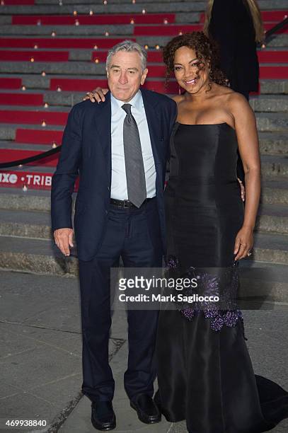 Tribeca Film Festival Co-Founder Robert De Niro and Grace Hightower attend the Tribeca Film Festival's Vanity Fair Party at State Supreme Courthouse...