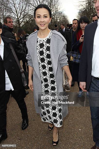 Carina Lau is pictured at Burberry Prorsum during London Fashion Week on February 17, 2014 in London, England.