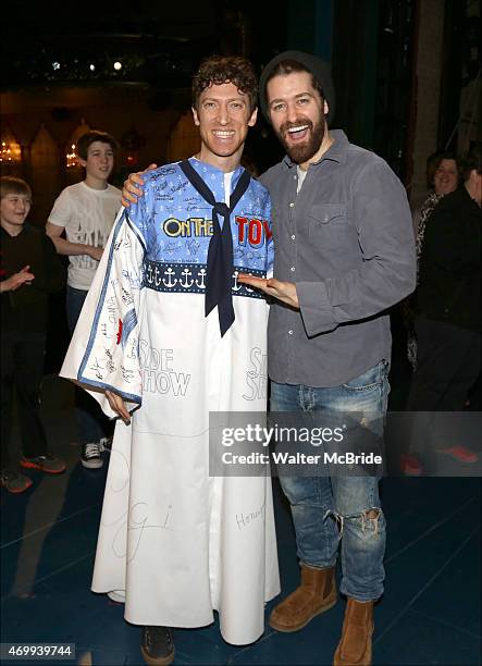 Ron Todorowski and Matthew Morrison during the Broadway Opening Night Performance Actors' Equity Gypsy Robe Ceremony in honor of Ron Todorowski from...