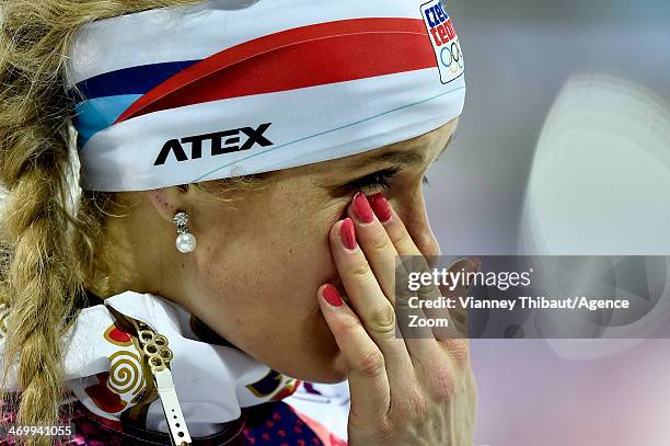 Gabriela Soukalova of the Czech Republic wins silver medal during the Biathlon Women's 12.5km Mass Start at the Laura Cross-country Ski & Biathlon...