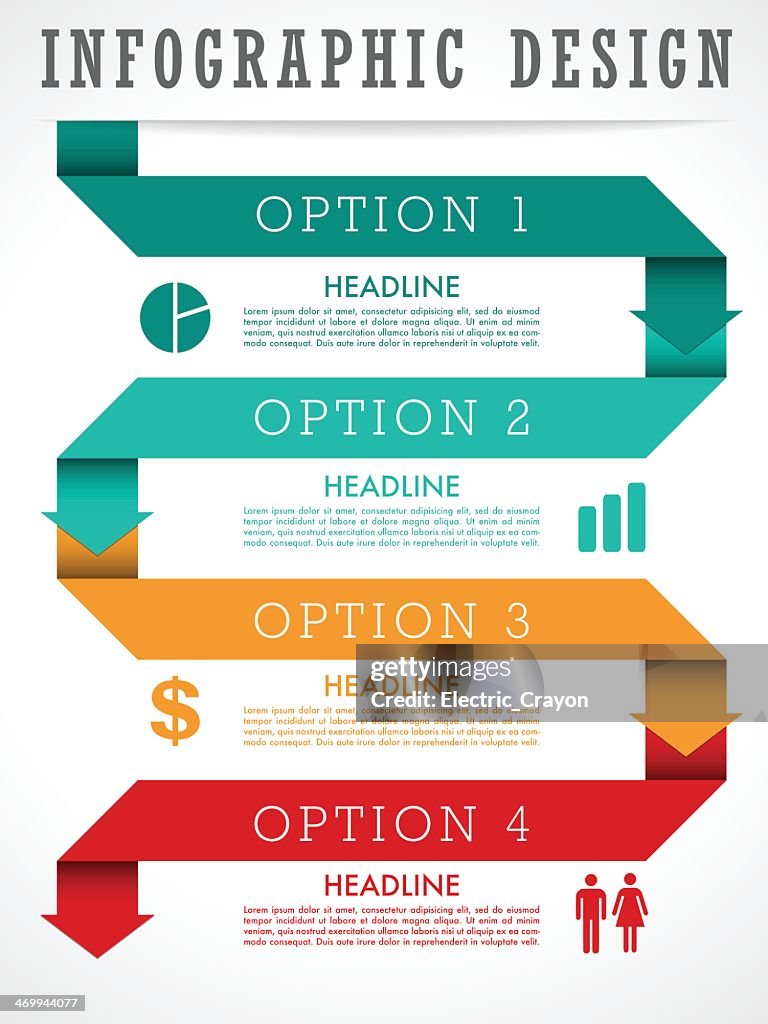 Infographic Background, showing 4 individual options 