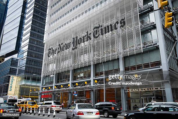 new york times building - the new york times stock pictures, royalty-free photos & images