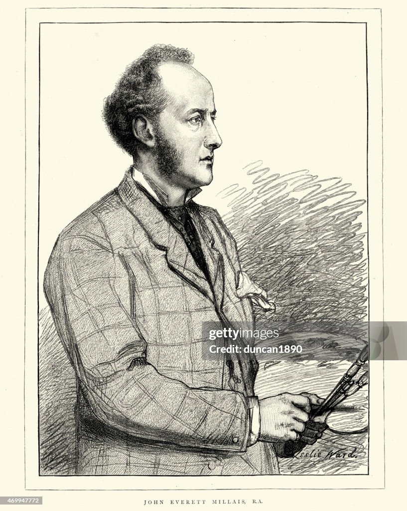 Portrait of John Everett Millais, Pre-Raphaelite Artist