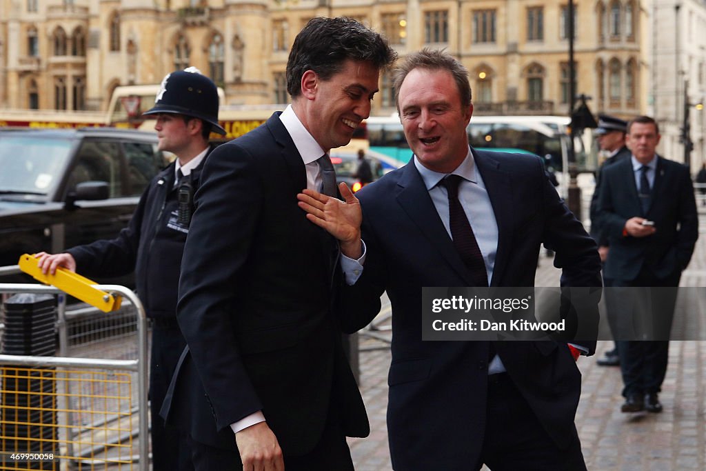 Opposition Leaders Arrive For The Live BBC Debate